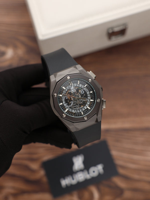 שעון יד HB לגברים 42 מ״מ – איכות קלאסית, כולל קופסה יוקרתית