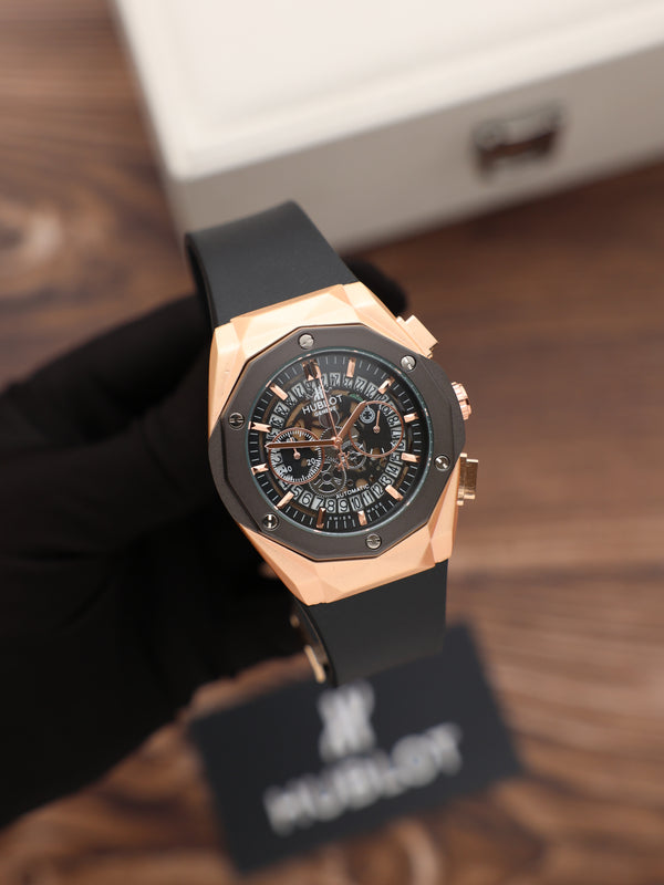 שעון יד HB לגברים 42 מ״מ – איכות קלאסית, כולל קופסה יוקרתית