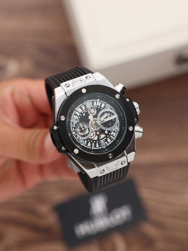 שעון יד HB לגברים 42 מ״מ – איכות קלאסית, כולל קופסה יוקרתית