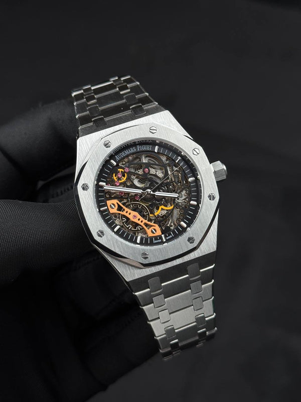 שעון יד אודמר פיגה לגברים 41 מ״מ – רמת 11 מאסטר, מנגנון אוטומטי שווייצרי, כולל קופסה וניירות מקוריים (12)