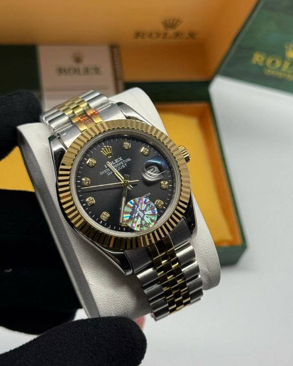 שעון יד רולקס לגברים 41 מ״מ – רמת 11 מאסטר, מנגנון אוטומטי שווייצרי, כולל קופסה וניירות מקוריים (20)
