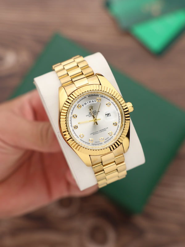 שעון יד רולקס לגברים 41 מ״מ – רמת AAA, כולל קופסה יוקרתית (115)