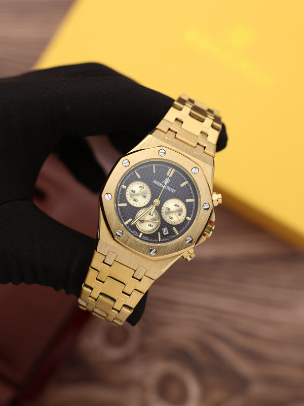 שעון יד AP לגברים 42 מ״מ – איכות קלאסית, כולל קופסה יוקרתית